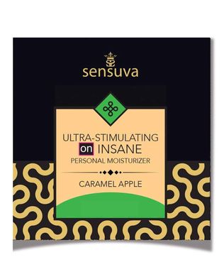 Пробник стимулюючого лубриканта на гібридній основі Sensuva Ultra-Stimulating On Insane Caramel Apple, яблучная карамель (6 мл) зображення