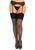Панчохи з поясом зі стразами Leg Avenue Wide Top Rhinestone Sheer Stockings Black One Size зображення