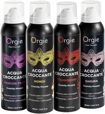 Масажна пінка з ефектом бульбашок, що лопаються Orgie Acqua Croccante Strawberry, полуниця (150 мл) зображення