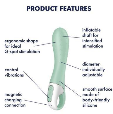 Вібратор для точки G Satisfyer Air Pump Vibrator 3 (діаметр 4-5,5 см) зображення