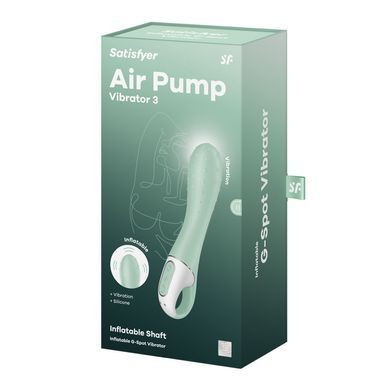 Вібратор для точки G Satisfyer Air Pump Vibrator 3 (діаметр 4-5,5 см) зображення