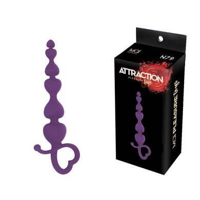Анальные бусы MAI Attraction Toys №79 Purple (длина 18 см, диаметр 3,1 см) картинка
