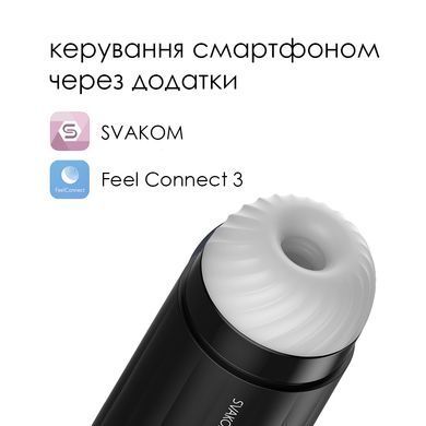 Інтерактивний мастурбатор з вібрацією та посмоктуванням Svakom Sam Neo зображення
