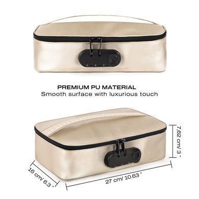 Вместительный кейс для игрушек с кодовым замком Dorcel DISCREET BOX LUXURY GOLD картинка
