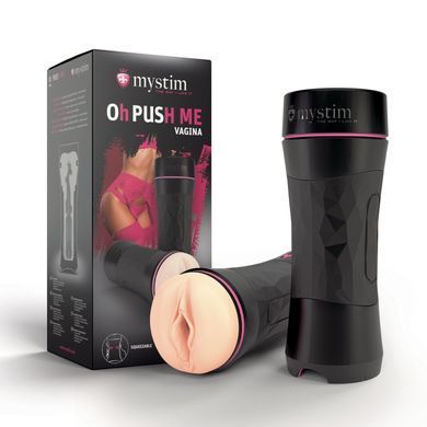 Мастурбатор-вагіна Mystim O(h) PUSH ME Vagina, можна стискати та регулювати вакуум зображення