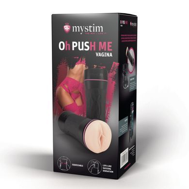 Мастурбатор-вагіна Mystim O(h) PUSH ME Vagina, можна стискати та регулювати вакуум зображення