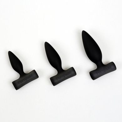 Набор анальных пробок Pornhub Trilogy с перезаряжаемой вибропулей (диаметр 2,7, 3,2 и 3,8 см) картинка