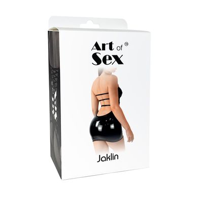 Черное сексуальное виниловое платье с открытой спиной Art of Sex Jaklin, размер XS-M картинка