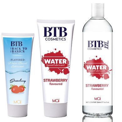 Лубрикант на водной основе MAI BTB FLAVORED STRAWBERRY, клубника (250 мл) картинка
