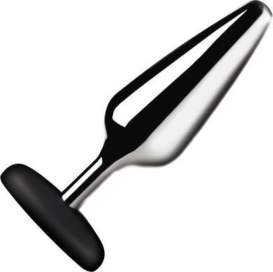 Металева анальна пробка Master Series Butt Slut Metal & Silicone Butt Plug Silver (діаметр 3,8 см) зображення