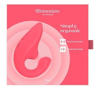 Вакуумний кліторальний стимулятор-вібратор Womanizer Blend Vibrant Rose зображення