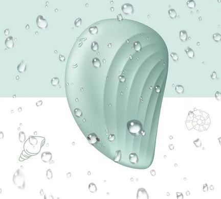 Вакуумный клиторальный стимулятор - ракушка с вибрацией Satisfyer Pearl Diver Mint картинка