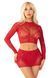 Комплект со стразами: топ и юбка Leg Avenue Rhinestone Crop Top and Mini Skirt One Size, Red картинка