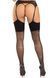 Панчохи з поясом зі стразами Leg Avenue Wide Top Rhinestone Sheer Stockings Black One Size картинка 2