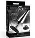 Металева анальна пробка Master Series Butt Slut Metal & Silicone Butt Plug Silver (діаметр 3,8 см) картинка 2