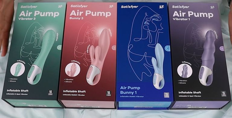 Вібратор для точки G Satisfyer Air Pump Vibrator 3 (діаметр 4-5,5 см) зображення