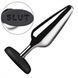 Металева анальна пробка Master Series Butt Slut Metal & Silicone Butt Plug Silver (діаметр 3,8 см) картинка 1