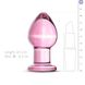 Рожева анальна пробка зі скла Gildo Pink Glass Buttplug No. 27 (діаметр 4,5 см) картинка 3