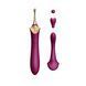 Вагинально-клиторальный вибратор с насадками Zalo Bess Velvet Purple (диаметр 3,2 см) картинка