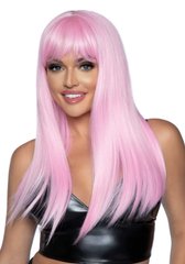 Перука довга пряма з чубчиком Leg Avenue Long straight bang wig Pink зображення