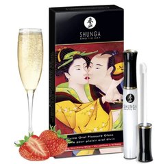 Блиск для губ їстівний Shunga LIPGLOSS Sparkling Strawberry Wine Полуниця в шампанському (10 мл) зображення