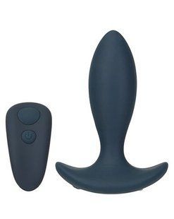 Анальна пробка-пульсатор з пультом ДУ Lux Active Throb Anal Pulsating Massager (діаметр 3 см) зображення