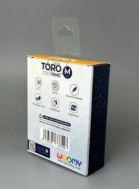 Ерекційне кільце Wooomy Toro Black, розмір M (діаметр 2,9 см) зображення