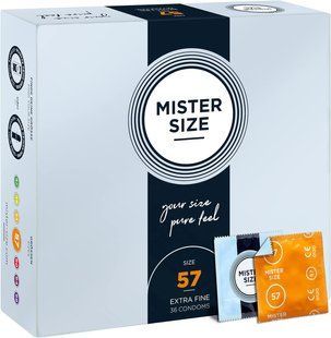 Презервативы тонкие Mister Size pure feel, размер 57 (36 шт) картинка