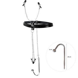 Бондажний набір із металевим анальним гаком №2 Art of Sex Blanca Bondage set with anal hook №2 зображення