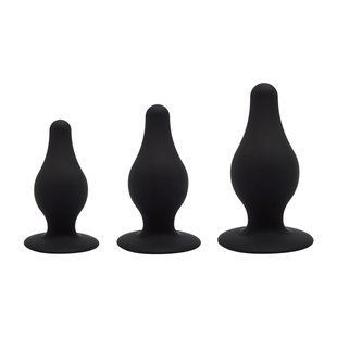 Набір анальних пробок SilexD Silicone Plug Kit силікон+Silexpan (діаметр 3,3 см, 3,9 см та 4,5 см) зображення