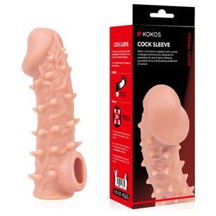 Насадка на член з отвором для мошонки Kokos Cock Sleeve CS 005, розмір L зображення