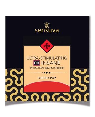 Пробник стимулюючого лубриканта на гібридній основі Sensuva Ultra-Stimulating On Insane Cherry Pop, вишня (6 мл) зображення