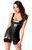 Платье мини с гартером Noir Handmade F344 Powerwetlook dress with garter, размер S картинка