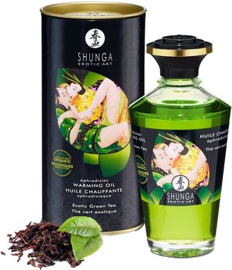 Масло согревающее съедобное органическое Shunga APHRODISIAC WARMING OIL Exotic green tea (Экзотический зеленый чай) 100 мл картинка