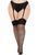Панчохи з поясом зі стразами Leg Avenue Wide Top Rhinestone Sheer Stockings Black, розмір 1X/2X зображення