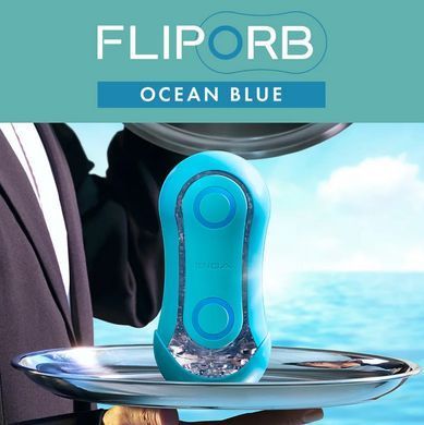 Мастурбатор зі стимулюючими кульками та регульованим тиском Tenga Flip Orb Ocean Blue зображення