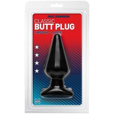 Анальна пробка Doc Johnson Smooth Classic Large Black (діаметр 5,7 см) зображення