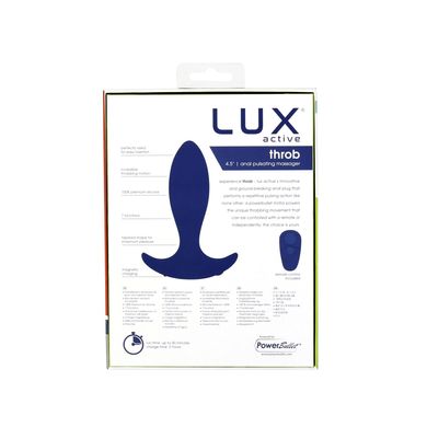 Анальная пробка-пульсатор с пультом ДУ Lux Active Throb Anal Pulsating Massager (диаметр 3 см) картинка