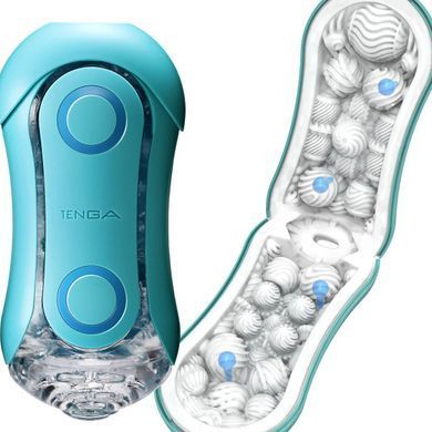 Мастурбатор зі стимулюючими кульками та регульованим тиском Tenga Flip Orb Ocean Blue зображення