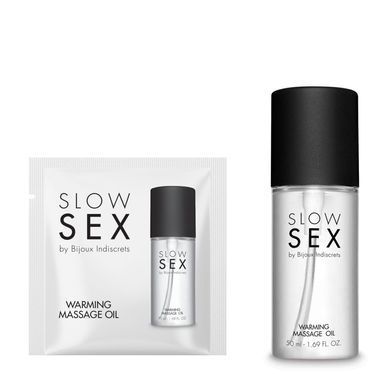 Пробник разогревающего съедобного массажного масла Bijoux Indiscrets Sachette Slow Sex Warming massage oil (2 мл) картинка