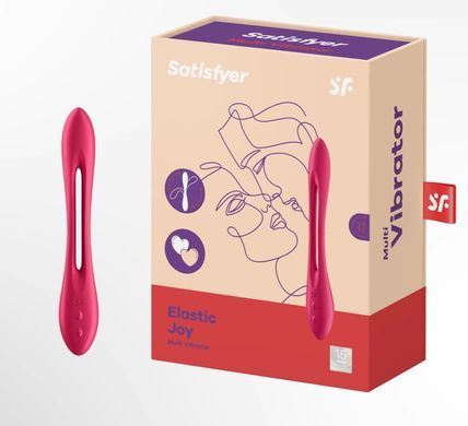 Универсальный гибкий вибратор для пар с зауженным кончиком Satisfyer Elastic Joy Red (диаметр 2,4 см) картинка
