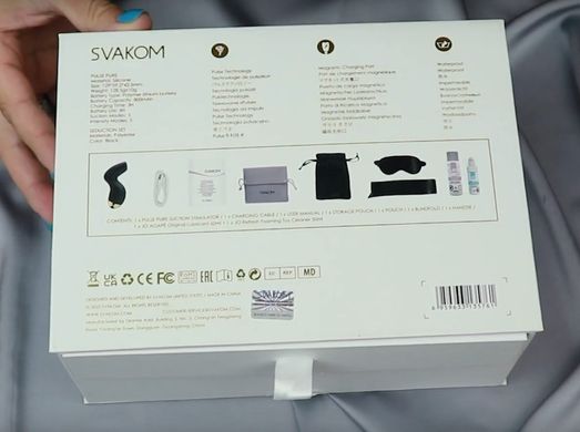 Подарочный набор Svakom Anniversary Box: вакуумный стимулятор, ленты, маска, лубрикант, спрей картинка