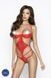 Монокіні червоне з ромбовою вставкою з мережива Passion ADARA BODY L/XL картинка 1