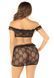 Эротический комплект: топ и юбка Leg Avenue Bow Net Ruffle Trimmed Bra Top and Skirt One Size, Black картинка 2
