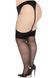 Панчохи з поясом зі стразами Leg Avenue Wide Top Rhinestone Sheer Stockings Black, розмір 1X/2X картинка 3