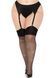 Панчохи з поясом зі стразами Leg Avenue Wide Top Rhinestone Sheer Stockings Black, розмір 1X/2X картинка 1