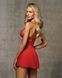 Сексуальная рубашка с кружевом и трусики Obsessive 838-BAB-3 babydoll & thong red, размер L/XL картинка 2
