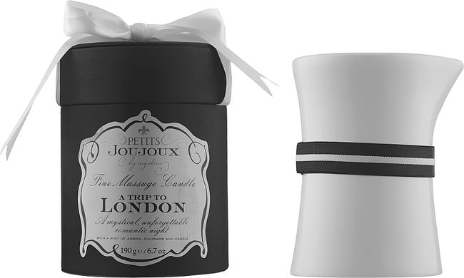 Масажна свічка Petits Joujoux London - Rhubarb, Cassis and Ambra, ревінь, амбра, чорна смородина (190 г) зображення
