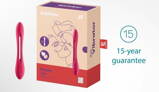 Универсальный гибкий вибратор для пар с зауженным кончиком Satisfyer Elastic Joy Red (диаметр 2,4 см) картинка