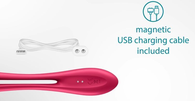 Универсальный гибкий вибратор для пар с зауженным кончиком Satisfyer Elastic Joy Red (диаметр 2,4 см) картинка